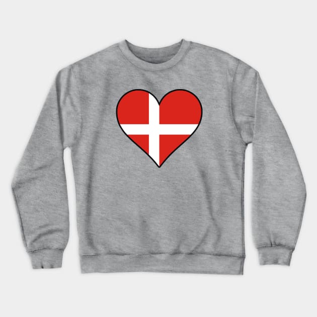 I Love Denmark Crewneck Sweatshirt by dustbrain